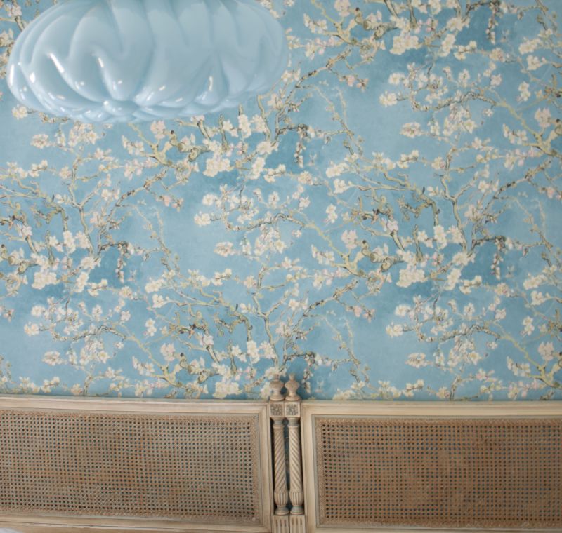 Foto papel estampado de la habitación azul