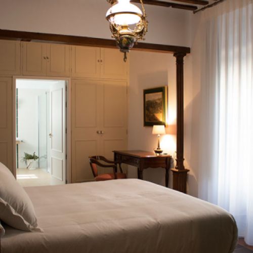 Dormitorio de la habitación verde